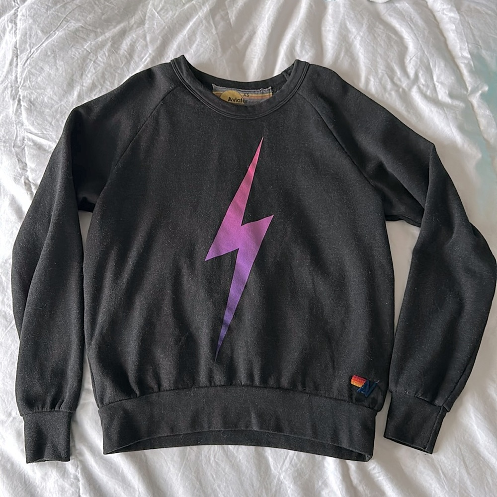 Like new Aviator Nation Bolt Crew XS sweatshirt